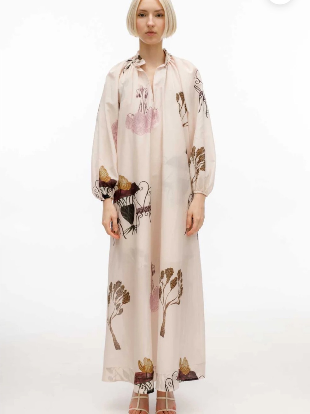Isla & White Blush Pink Floral Blouse